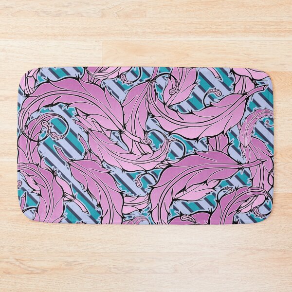Item preview, Seamless feather pattern in pinks and blues. designed and sold by Michael Pulley.