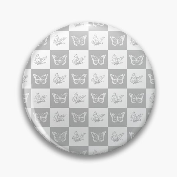 Item preview, Checkered Grey and White butterflies pattern | Checkboard Butterfly pattern designed and sold by Violet Treasures.