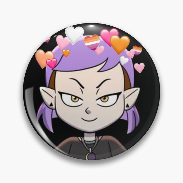 Item preview, amity blight updated purple hair season two intro with lesbian heart crown designed and sold by Diygurugirl.