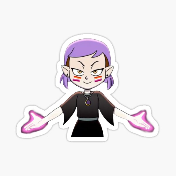 "amity blight updated purple hair season two intro" Sticker for Sale by