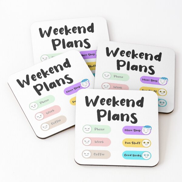 Item preview, Weekend Plans Toggle Buttons designed and sold by prettifyusa.