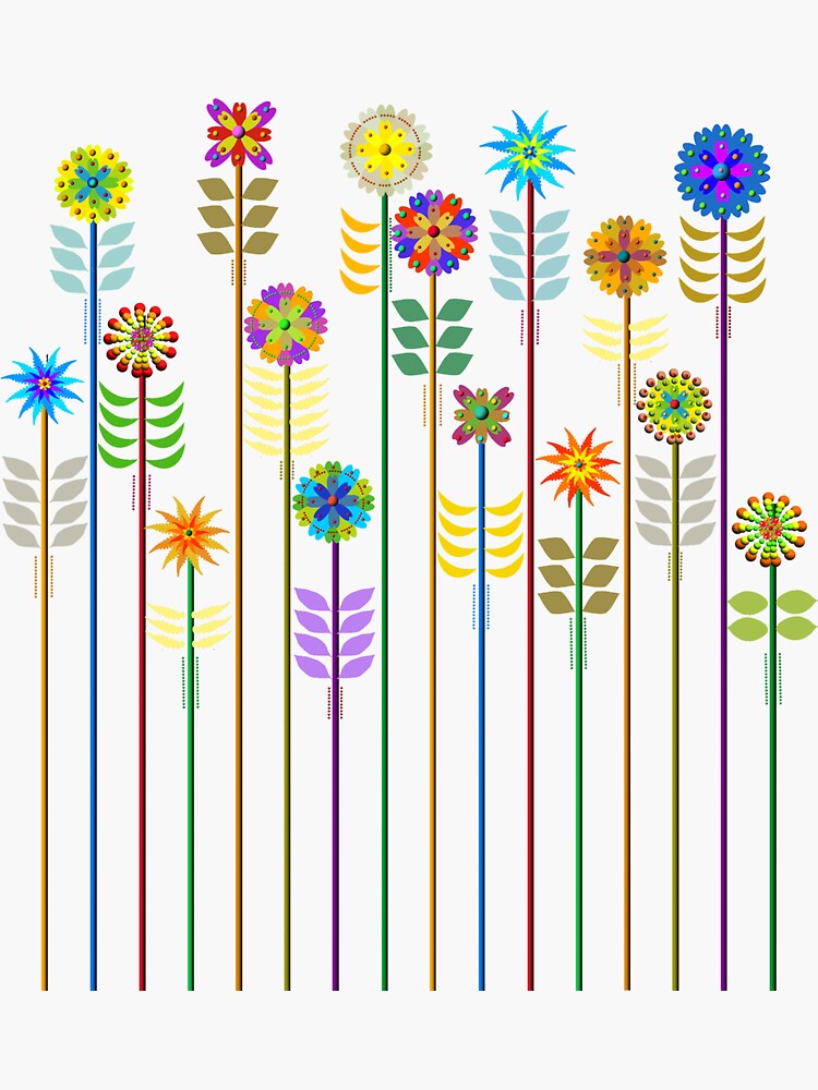 Thumbnail 3 of 3, Sticker, Victorian Floral Garden  designed and sold by Vk91art.
