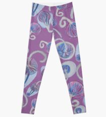 Lila Plazenta-Druck Leggings
