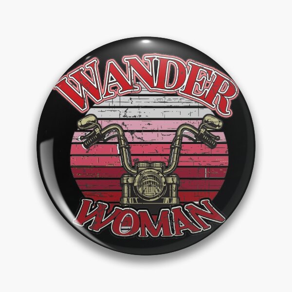 Item preview, Wander Woman Motorcycle Red Distressed Sunrise designed and sold by SmileThreads.