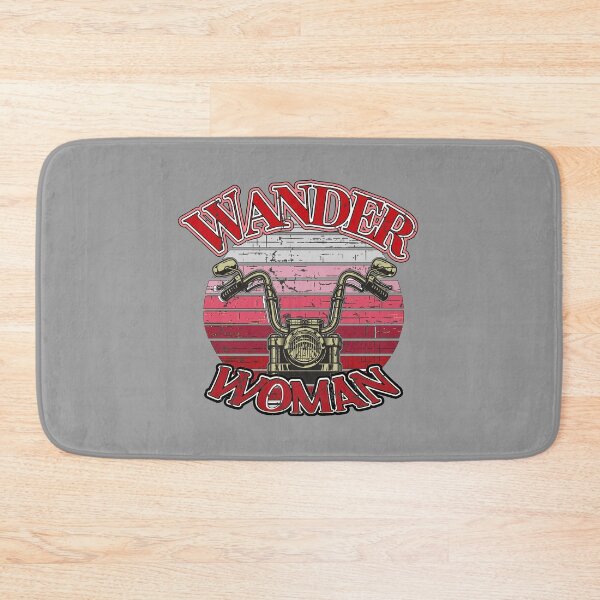 Item preview, Wander Woman Motorcycle Red Distressed Sunrise designed and sold by SmileThreads.