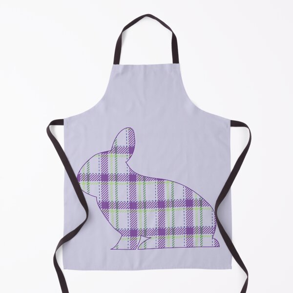 Item preview, Bunny outline with lavender plaid pattern in lilac background designed and sold by FunnyChameleon.