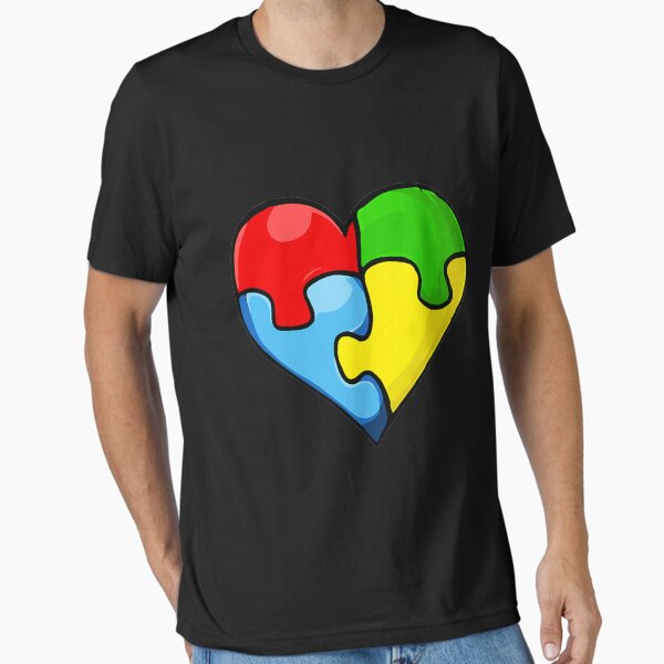 Vista previa del artículo con la obra «Concienciación sobre el autismo del corazón lindo», diseñado y vendido por HooverKayla.