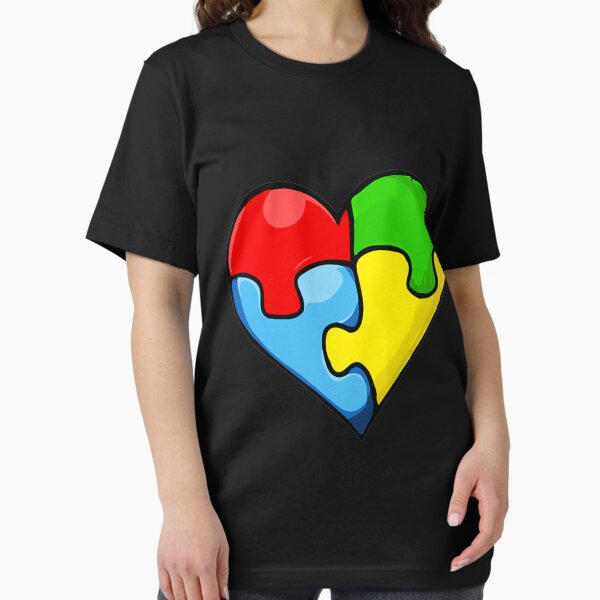 Vista previa del artículo con la obra «Concienciación sobre el autismo del corazón lindo», diseñado y vendido por HooverKayla.