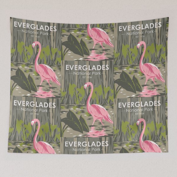 Item preview, Everglades National Park Florida Flamingo Vintage designed and sold by KrisSidDesigns.