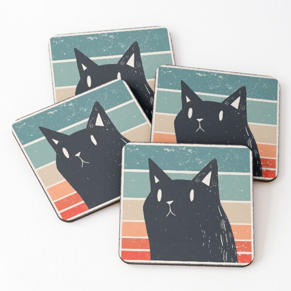 Item preview, Retro Black Cat designed and sold by benedictusdito.