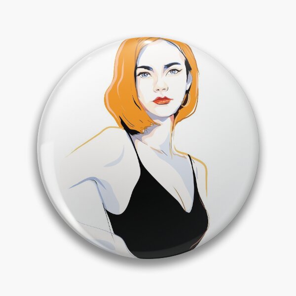 Item preview, Soft Grunge Blonde - Modern Pop Art Portrait in Classic Black Dress designed and sold by WULFLAND ARTS.