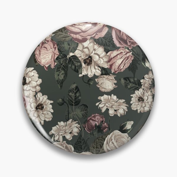 Item preview, Vintage Delicate Roses with Forest Green Background designed and sold by nouveaudecor.