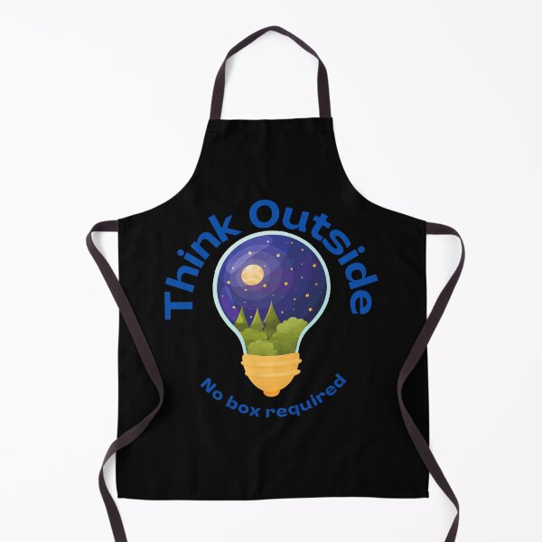 Item preview, Think Outside No Box Required Light Bulb Design Black - Curious Science Outdoorsy Inspirational designed and sold by Teetee94.