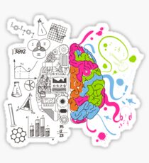 Analytical and Creative Brain Sticker