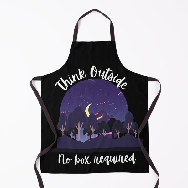 Item preview, Think Outside No Box Required Moon Purple Design Black - Curious Outdoorsy Inspirational designed and sold by Teetee94.