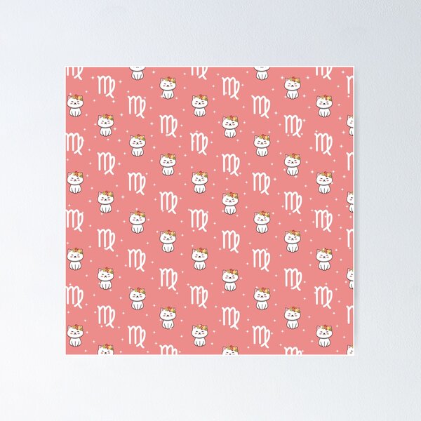 Item preview, Virgo Zodiac Cat Pattern designed and sold by Luan Huynh.