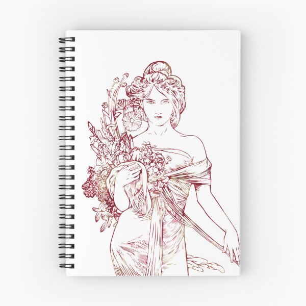 Item preview, Copy of Four Seasons Art Deco Woman Illustration designed and sold by lakeeffect.