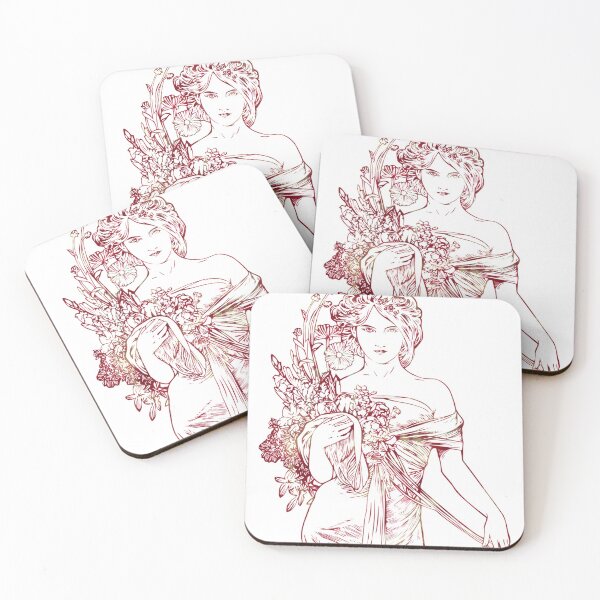 Item preview, Copy of Four Seasons Art Deco Woman Illustration designed and sold by lakeeffect.