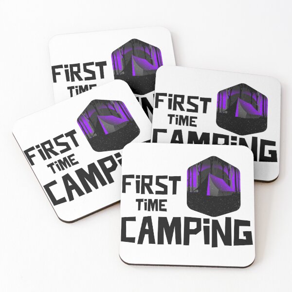 Item preview, First Time Camping designed and sold by Danielle Shafiki.