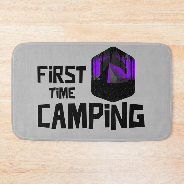 Item preview, First Time Camping designed and sold by Danielle Shafiki.