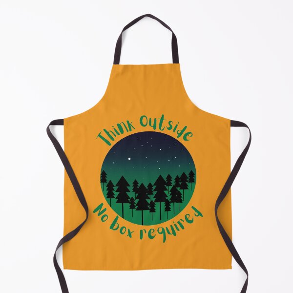 Item preview, Think Outside No Box Required Green Forest Night Orange - Curious Outdoorsy Inspirational designed and sold by Teetee94.