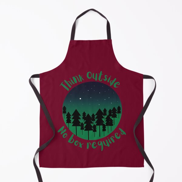Item preview, Think Outside No Box Required Green Forest Night Maroon - Curious Outdoorsy Inspirational designed and sold by Teetee94.