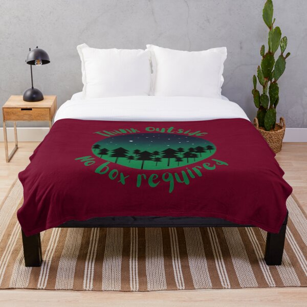 Item preview, Piense en el exterior No se requiere caja Green Forest Night Maroon - Curioso aire libre inspirador designed and sold by Teetee94.