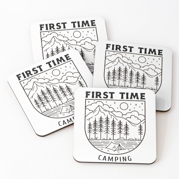 Item preview, First Time Camping designed and sold by Danielle Shafiki.