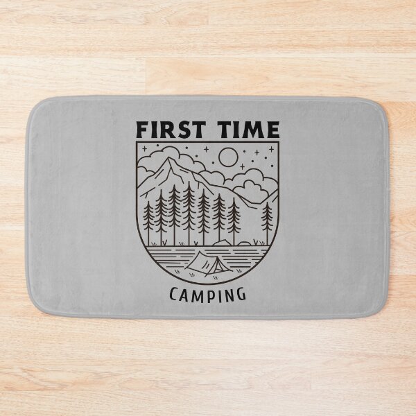 Item preview, First Time Camping designed and sold by Danielle Shafiki.