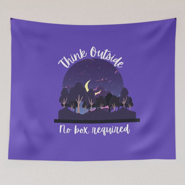 Item preview, Copy of Think Outside No Box Required Moon Purple Design Purple - Curious Outdoorsy Inspirational designed and sold by Teetee94.