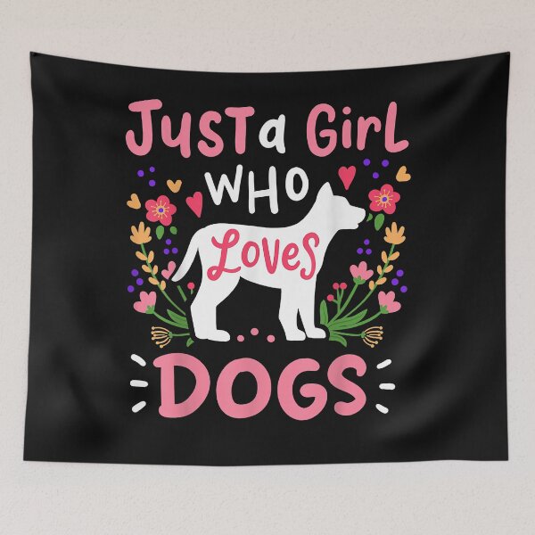 Item preview, Just A Girl Who Loves Dogs - Gift for Dog Lovers  designed and sold by begin-again.