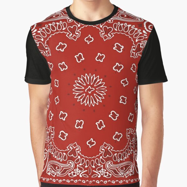 Bandana Print - Red  Graphic T-Shirt