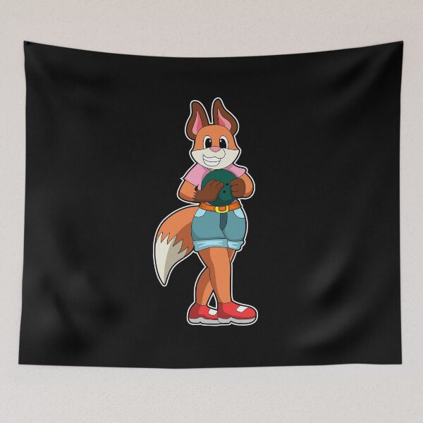 Item preview, Fox at Bowling with Bowling ball designed and sold by Snabdesign84.