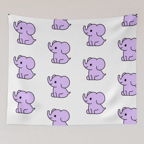 Item preview, Cute Purple Elephant designed and sold by Hannah Grace Designs.