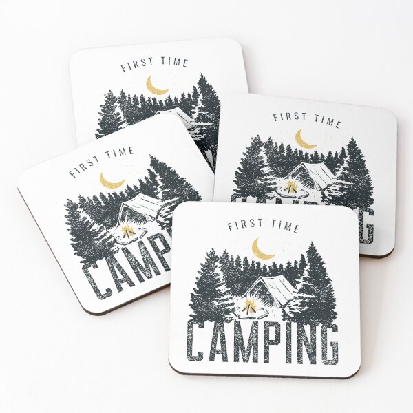 Item preview, First Time Camping designed and sold by Danielle Shafiki.