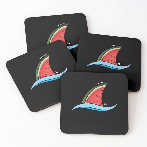 Aperçu de l'œuvre Kawaii Watermelon Shark Fin Vacances D'été Drôles créée et vendue par Dressed For Duty.