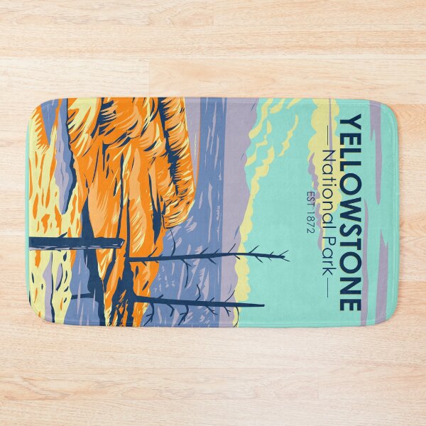 Item preview, Yellowstone National Park Mammoth Hot Springs Vintage designed and sold by KrisSidDesigns.