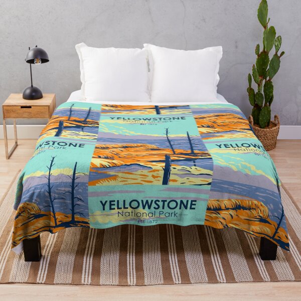 Item preview, Yellowstone National Park Mammoth Hot Springs Vintage designed and sold by KrisSidDesigns.