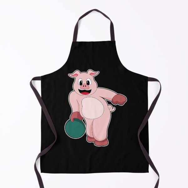 Item preview, Pig at Bowling with Bowling ball designed and sold by Snabdesign84.