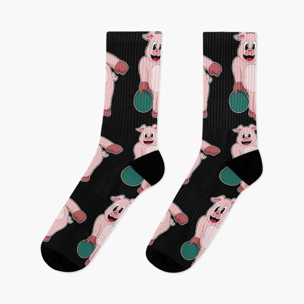 Item preview, Pig at Bowling with Bowling ball designed and sold by Snabdesign84.