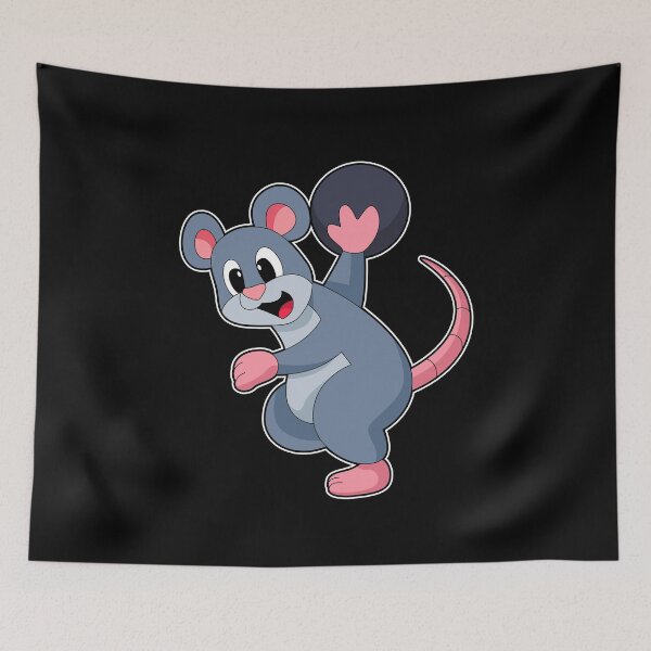 Item preview, Rat at Bowling with Bowling ball designed and sold by Snabdesign84.
