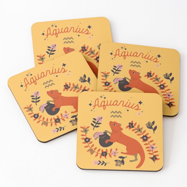 Item preview, Aquarius zodiac beautiful illustration designed and sold by Sovik Goswami.