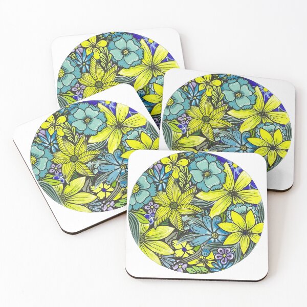 Item preview, Yellow daisies designed and sold by DoodlyStickers.