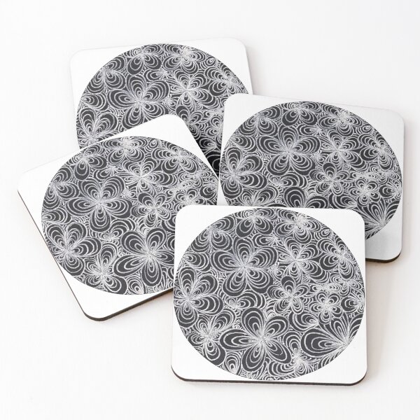 Item preview, Abstracción en blanco y negro designed and sold by DoodlyStickers.
