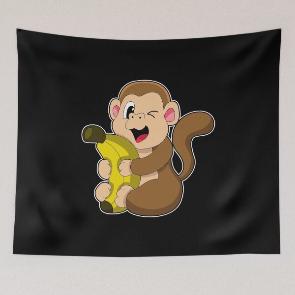 Item preview, Funny Monkey with Banana designed and sold by Snabdesign84.