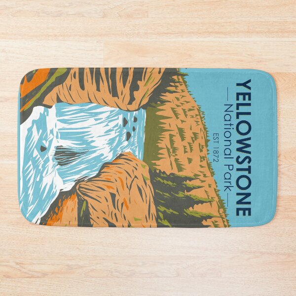 Item preview, Yellowstone National Park Firehole Falls Vintage designed and sold by KrisSidDesigns.