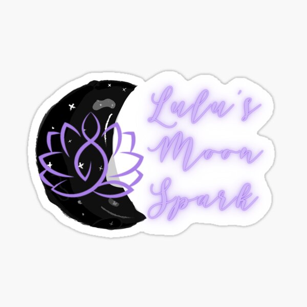 Logo Moon Spark de Lulu en violeta claro Pegatina