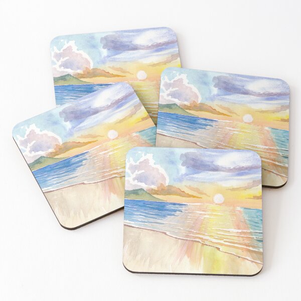 Item preview, Maui Hawaii Lonely Beach Scene with Sunset designed and sold by artshop77.