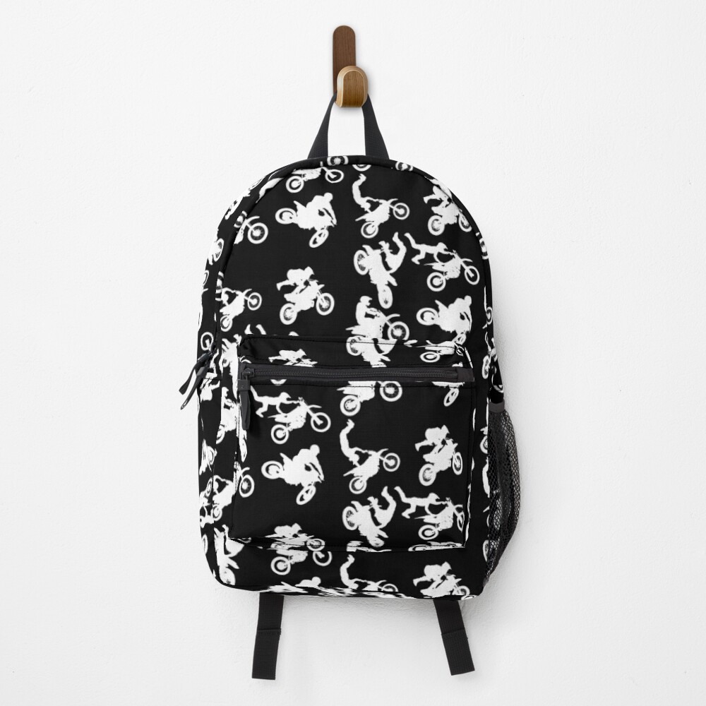 Freestyle Dirt Bike Tricks Pattern Backpack