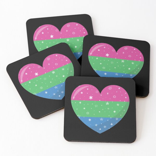 Item preview, Sparkling Polysexual Heart designed and sold by Pridish.